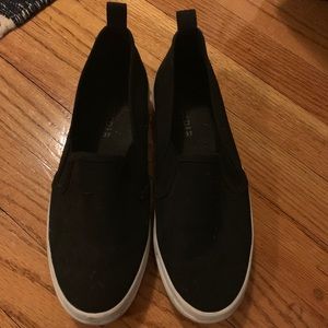 Black sneaker slip ons